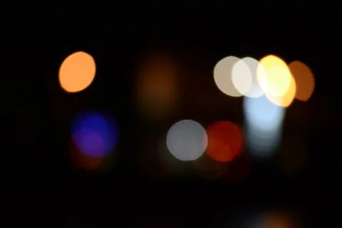 Blurry multicolor light from the lamp. Stock Photos