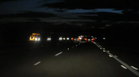 Blurry night driving 7 Stock Footage 638919