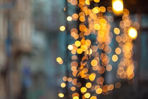 Blurry night lights. Stock Photos