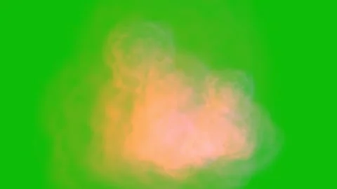 A blurry orange and green cloud on a green background Vídeos de archivo 331103704