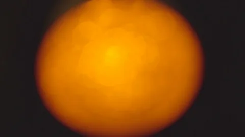 Blurry Orange Circle of Light Video stock 86519748