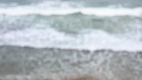 Blurry, out of focus water surface with waves. Video stock 134646362