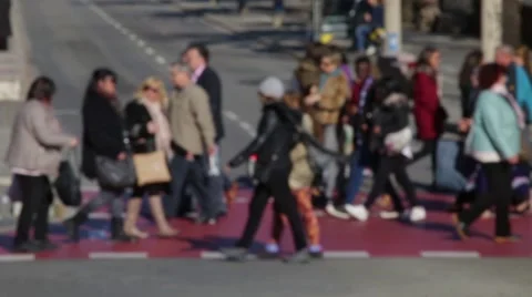 Blurry pedestrians. Stock Footage 57686426