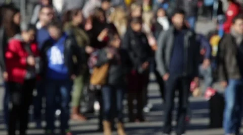 Blurry pedestrians Stock Footage 57686463