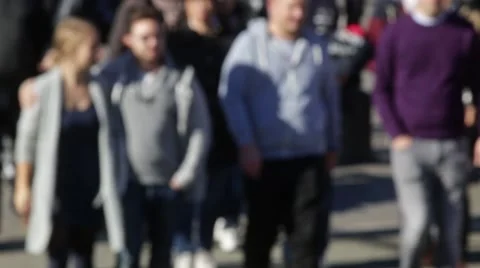 Blurry pedestrians Stock Footage 57686507