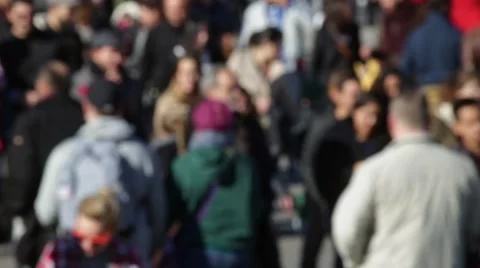 Blurry pedestrians Stock Footage 57686610