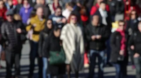 Blurry pedestrians Stock Footage 57686683