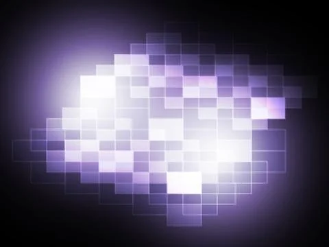 Blurry pixel light spot means creativity and diffusion. Illustrazione stock