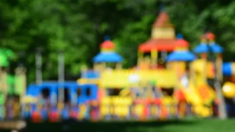 Blurry playground background Stock Footage 131497019