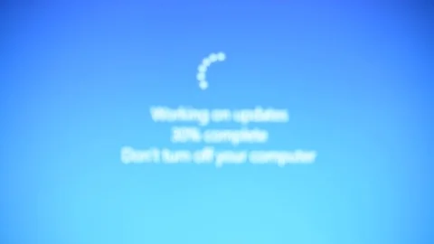Blurry of program loading. 스톡 동영상 77134454