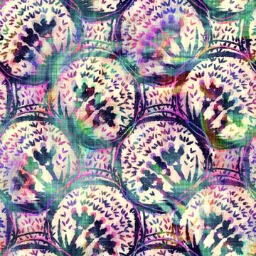 Blurry rainbow glitch artistic dot texture background. Irregular bleeding Illustrazione stock