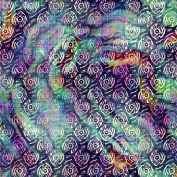 Blurry rainbow glitch artistic dot texture background. Irregular bleeding Stock Illustration