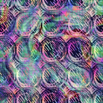 Blurry rainbow glitch artistic dot texture background. Irregular bleeding Stock Illustration