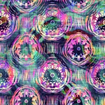 Blurry rainbow glitch artistic dot texture background. Irregular bleeding Stock Illustration