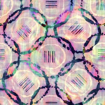 Blurry rainbow glitch artistic dot texture background. Irregular bleeding Stock Illustration