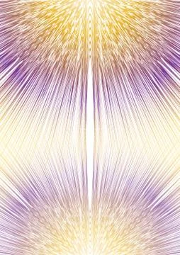 Blurry ray shape in mirror composition, yellow and purple design, overlay bac Stock Illustration
