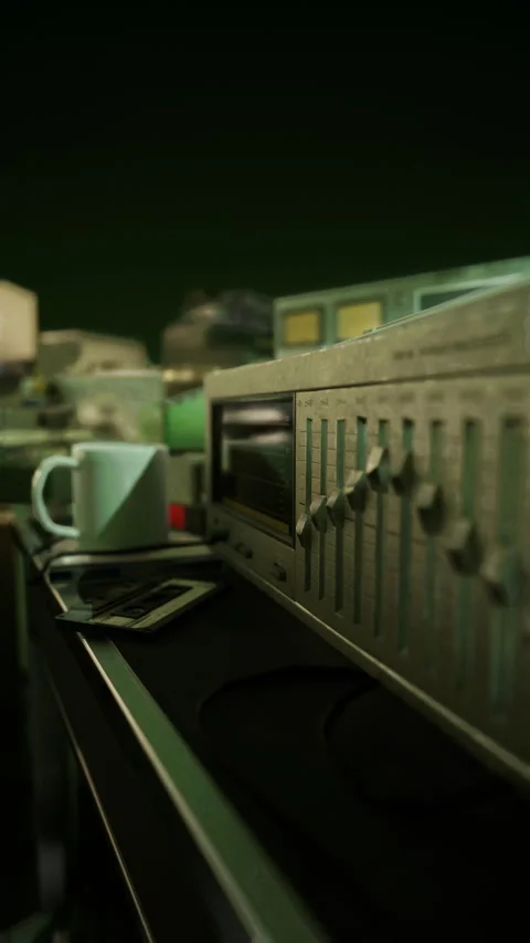 Blurry Shot of Various Electronics Stock Footage 273559852