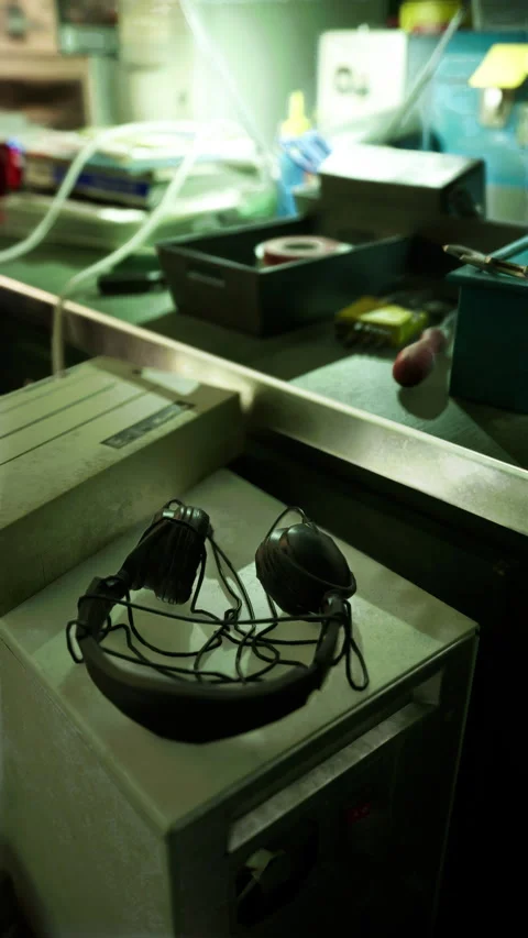 Blurry Shot of Various Electronics Stock Footage 279387515