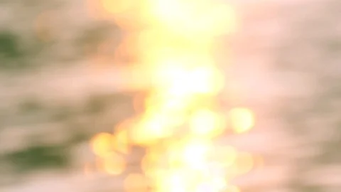 Blurry sun shadow reflected in the evening water. Stock Footage 126233017