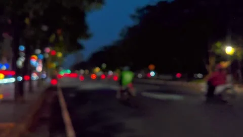 Blurry time lapse of traffic at afternoon Stock Footage 289435583