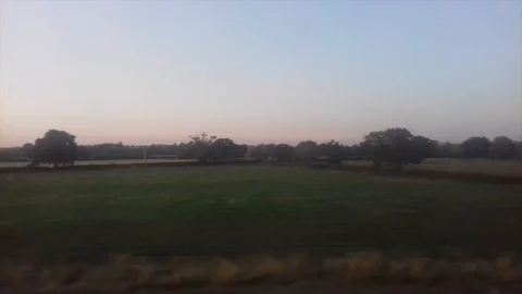 Blurry Train Journey From Window Stock Footage 92472191