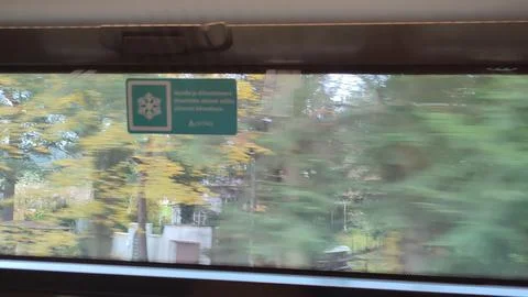 Blurry train window Stock Photos