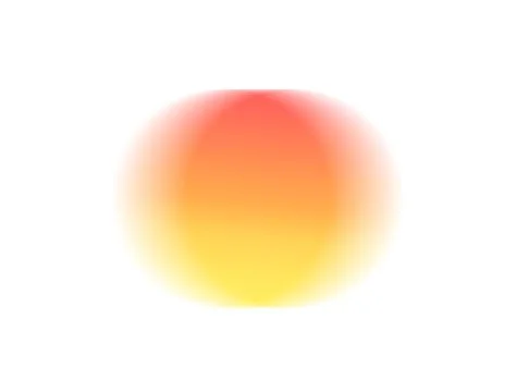 Blurry translucent gradient sphere with warm red, orange, and yellow hues, Stock Photos
