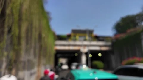 Blurry tunnel in the street Stock Footage 342213690