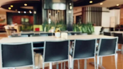 Blurry video of interior of restaurant Stock Footage 288263308