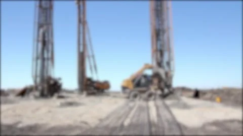 Blurry view on construction site. Video stock 58763828