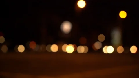 Blurry view of intersection in Berlin at night with traffic Stock Footage 120929588