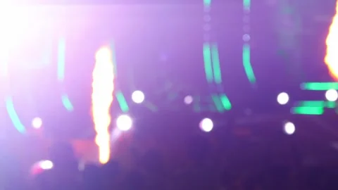 Blurry view of people dancing on the dancefloor during a concert show Stock Footage 322271324