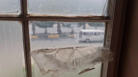 A blurry view through a window Video stock 198762984