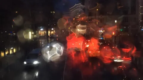Blury traffic light Stock Footage 277790987