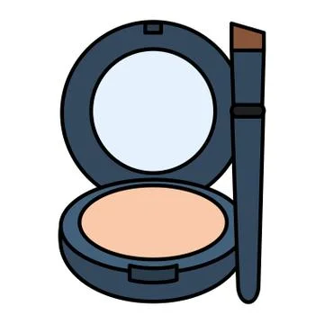 Blush and brush make up drawing icon Illustrazione stock