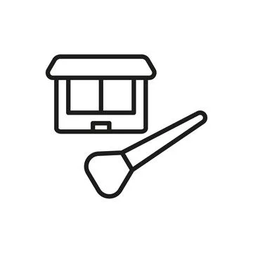 Blush compact make up beauty icon vector Stock Illustration
