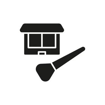Blush compact make up beauty icon vector Stock Illustration