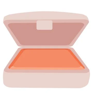 Blush, cosmetics, flat, isolated object on a white background, vector Stock Illustration