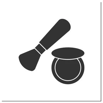 Blush glyph icon Stock Illustration