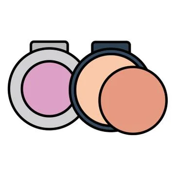 Blush make up drawing icon Illustrazione stock