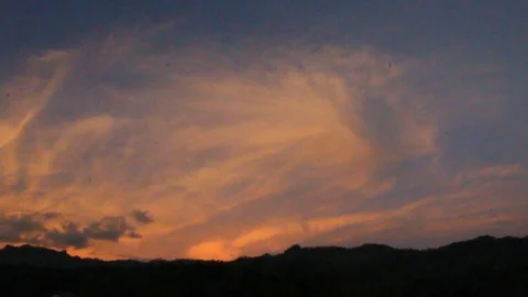 The blush orange sunset Stock Footage 124204370