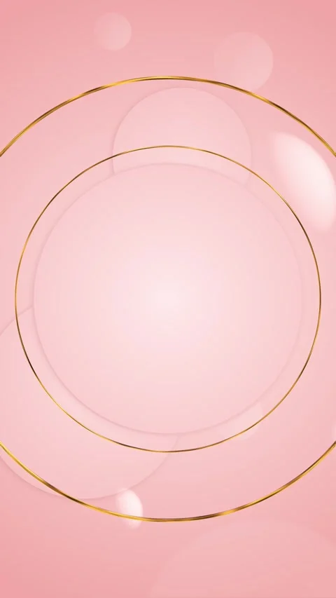 Blush Pink Luxury Circle Frame Animation Stock Footage 341031531