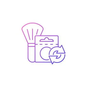Blush refill gradient linear vector icon Illustrazione stock