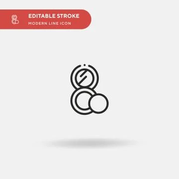 Blush Simple vector icon. Illustration symbol design template for web mobile  Illustrazione stock
