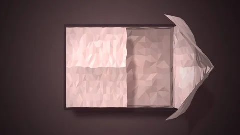 Blush Tissue Paper Gift Box Unboxing Reveal With Glowing Empty Center Видео 347526726