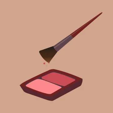 Blusher makeup Illustrazione stock