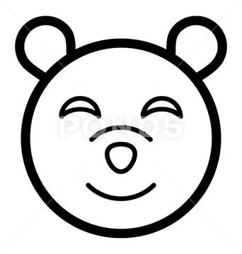 Blushing Bear Emoji ~ Clip Art ~ Download Now #108298511