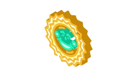 Blushing cheeks cute sun character isometric icon animation Stock Footage 327277676