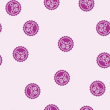 Blushing cheeks cute sun character glyph seamless pattern イラスト素材