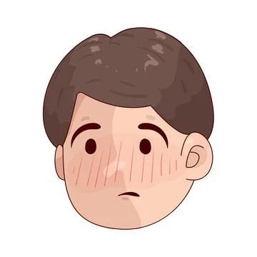 Blushing face illustration Illustrazione stock